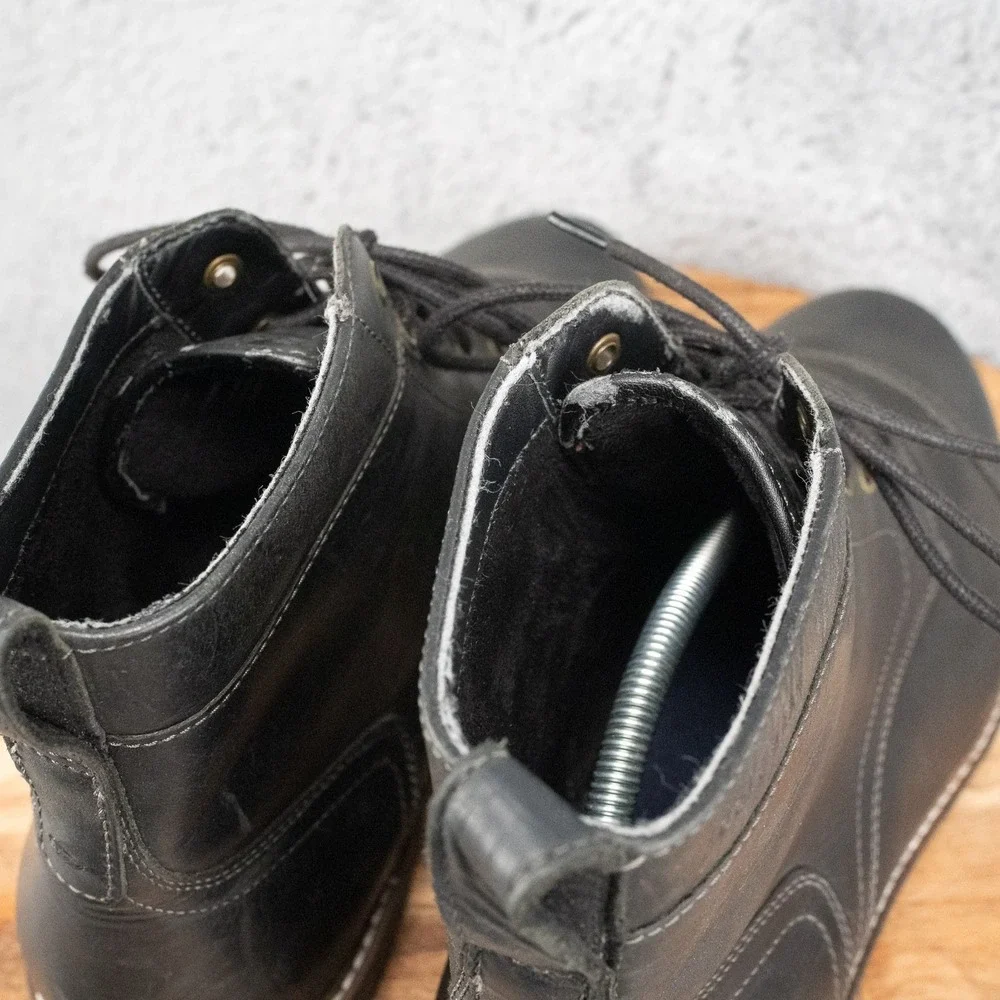 Men's Black Leather Cole Haan Nathan Cap Toe Chukka Boots Size 11